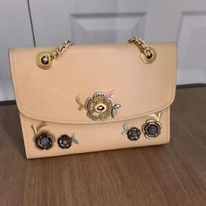 Coach 52611 Tea Rose Parker Shoulder Bag Beechwood Tan